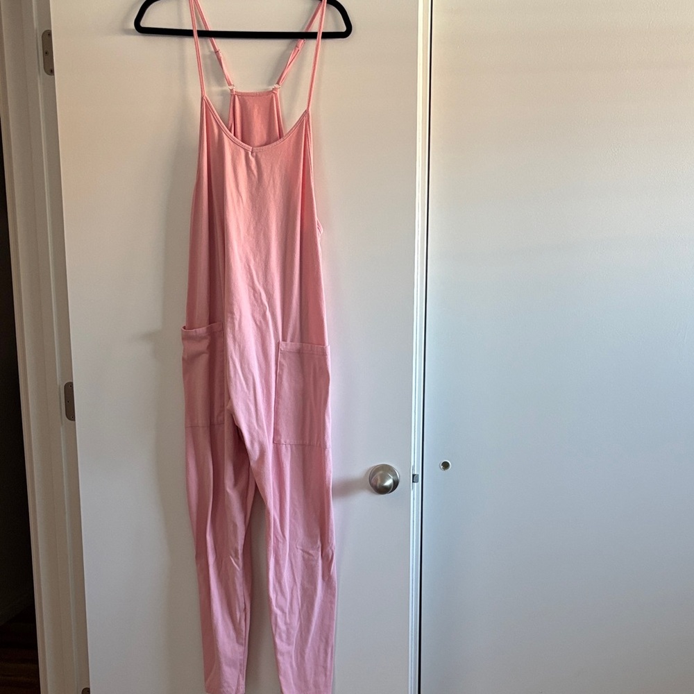 Light Pink Strappy Jumpsuit